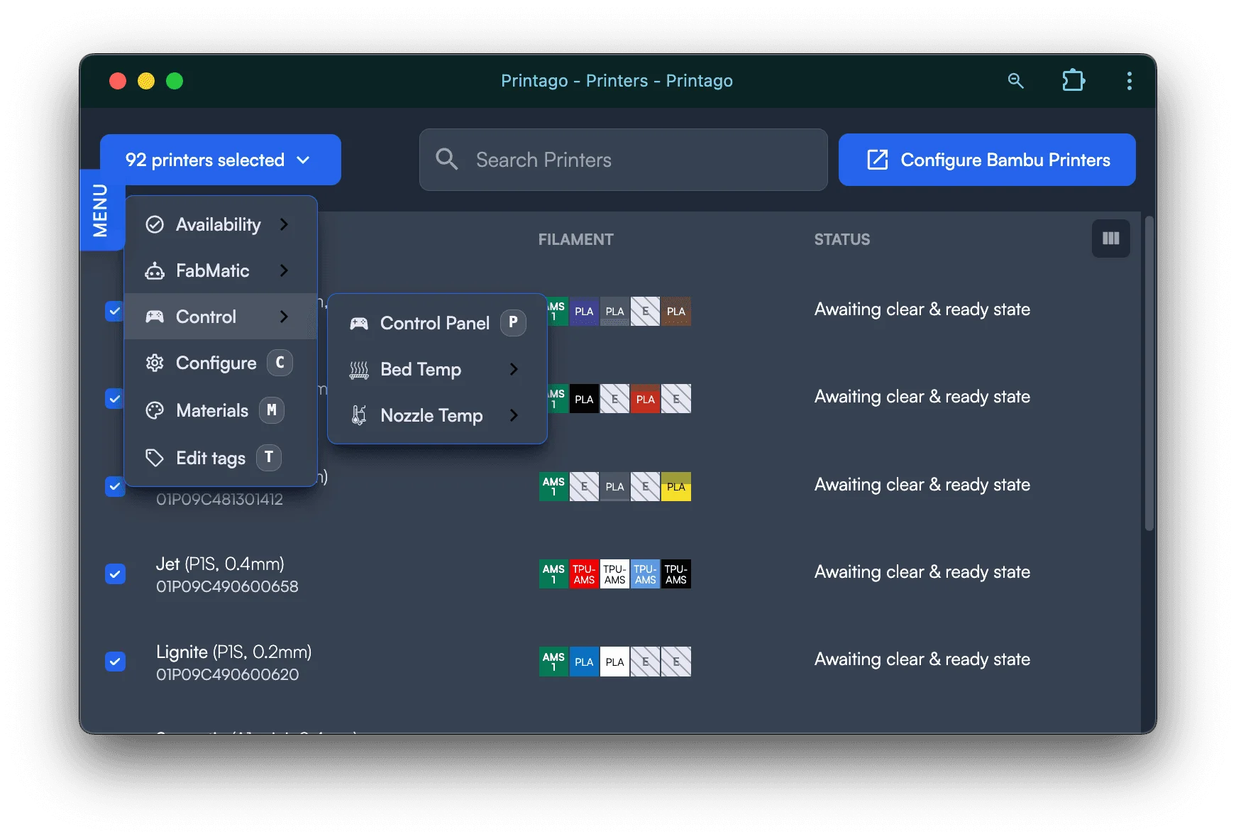 Fleet management dashboard